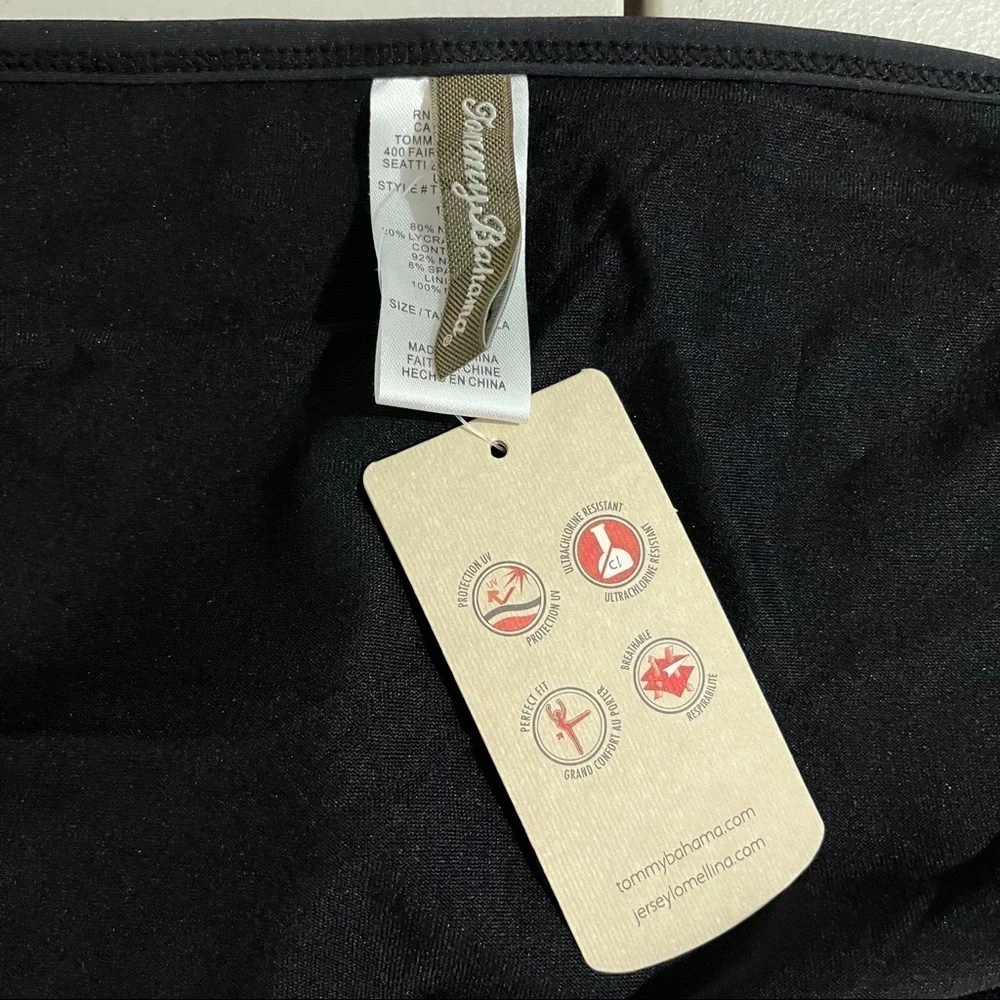 Tommy Bahama Bikini Bottom Hipster Mesh Trim Black Size 2X Plus Size Swimwear